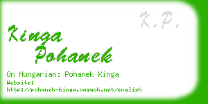 kinga pohanek business card